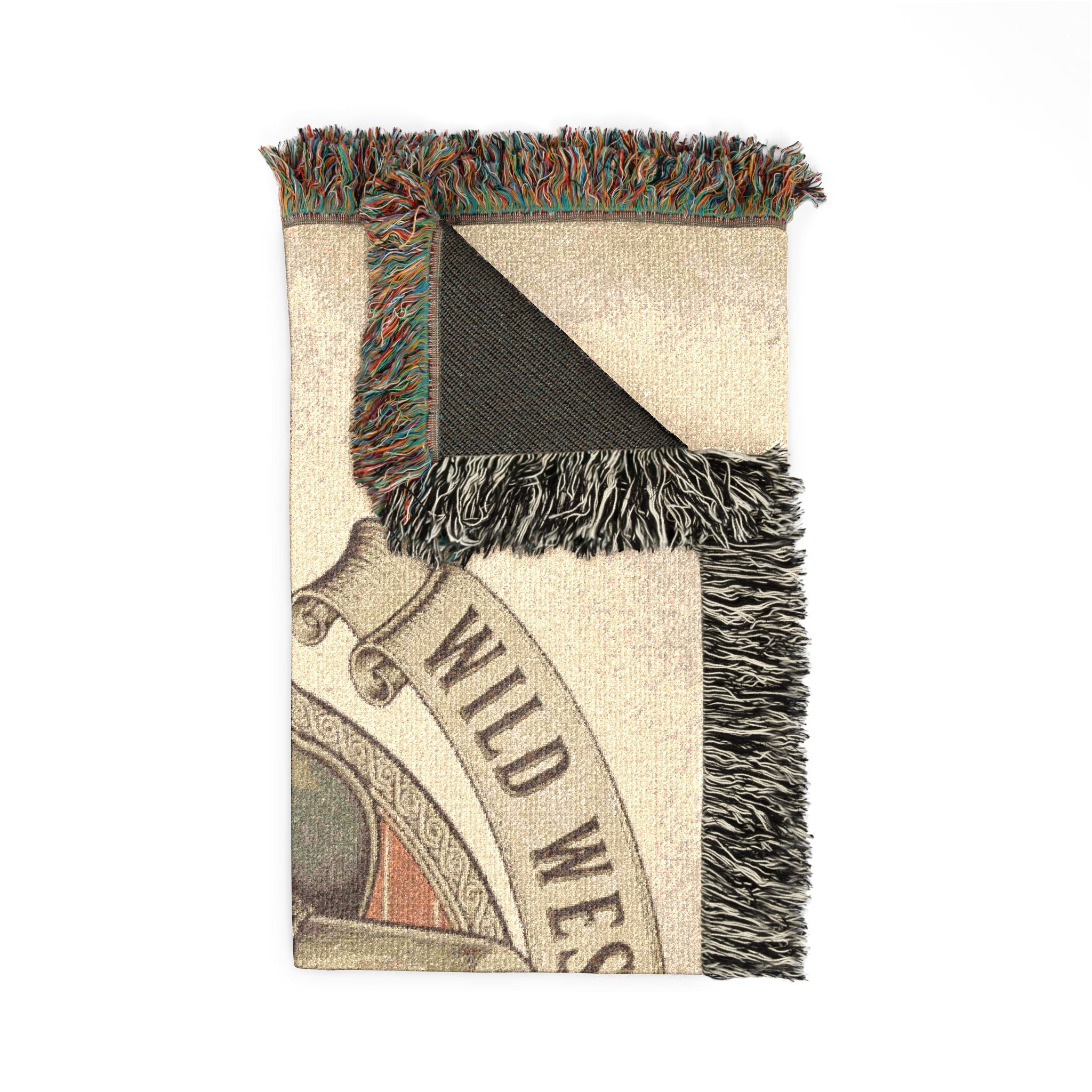 Western Adventure Woven Blanket — Cowboy Boots & Hat Throw
