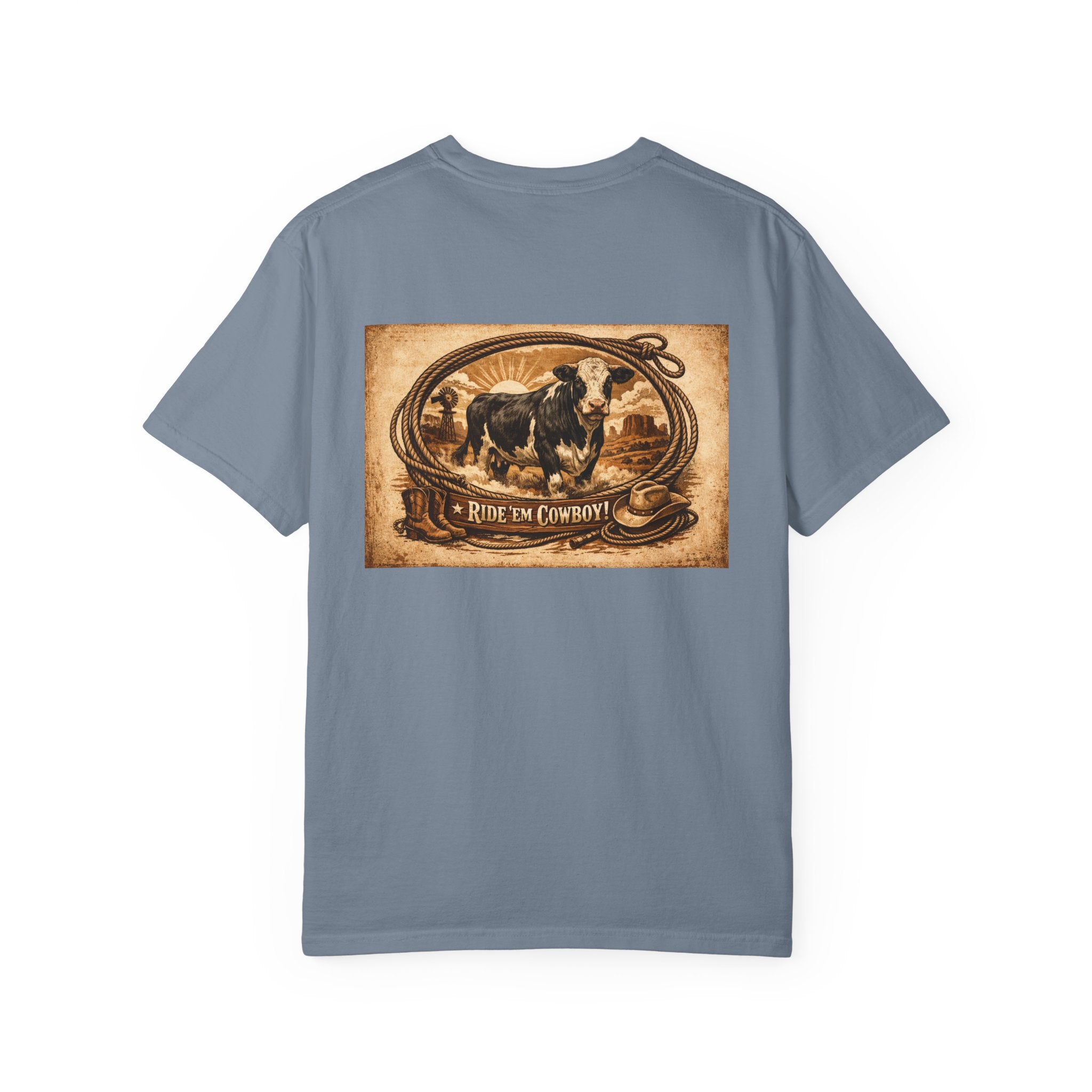 Cowboy Rodeo T-Shirt — 'Ride 'Em Cowboy' Vintage Western Graphic Tee