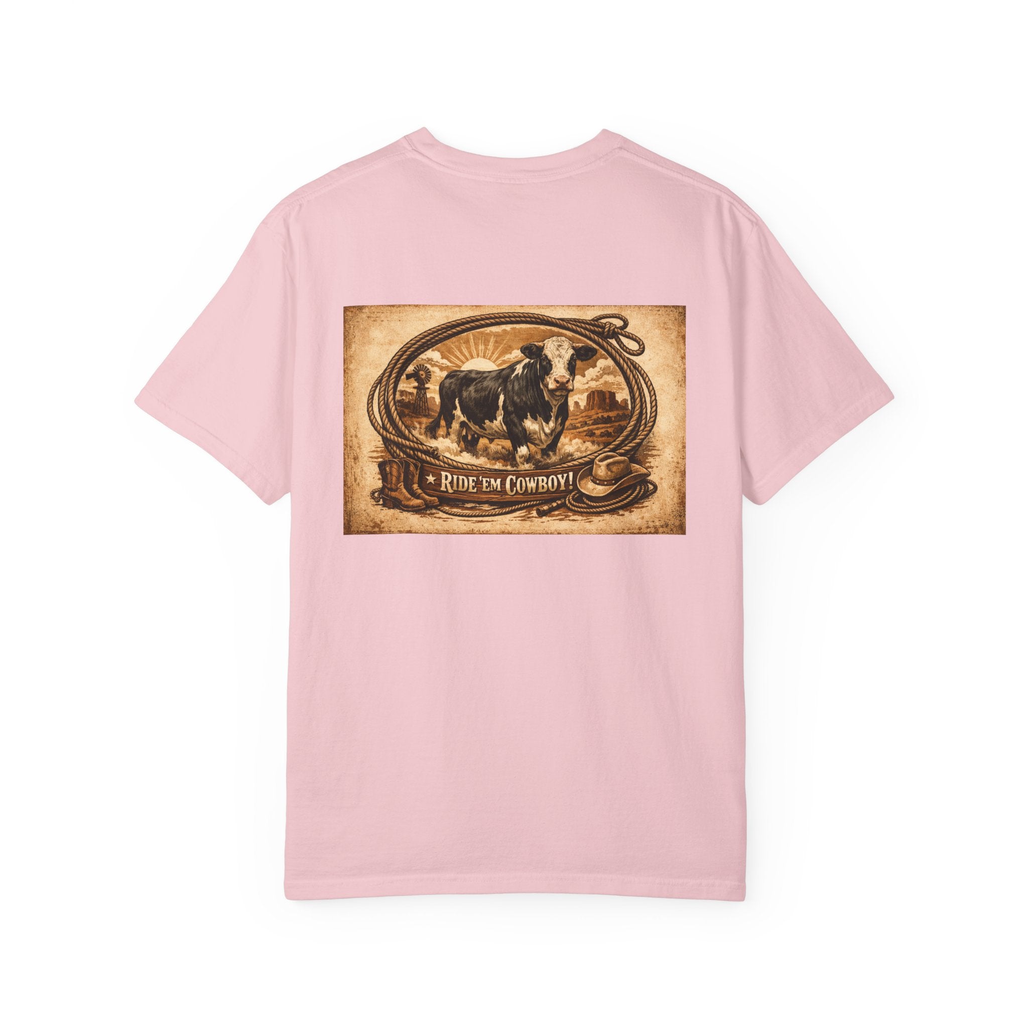 Cowboy Rodeo T-Shirt — 'Ride 'Em Cowboy' Vintage Western Graphic Tee