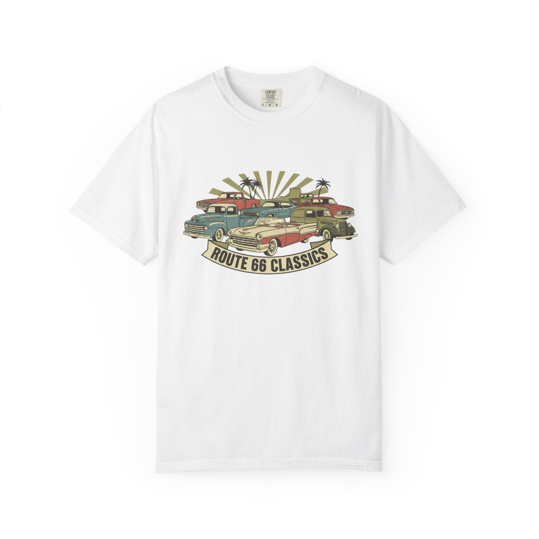 Route 66 Classics T-Shirt — Vintage Classic Car Road Trip Tee