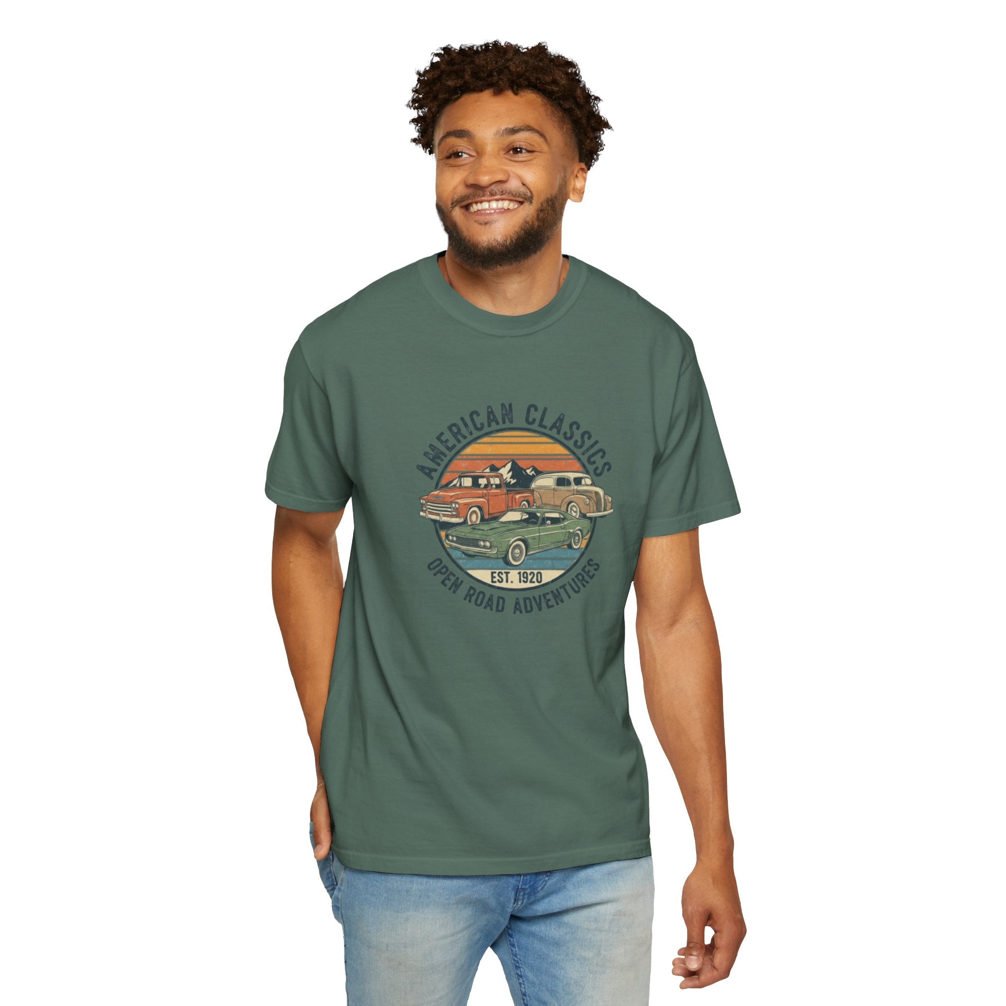 American Classics T-Shirt — 'Open Road Adventures' Vintage Truck Graphic