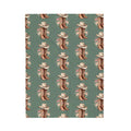 Cowgirl Boot Floral Velveteen Plush Blanket