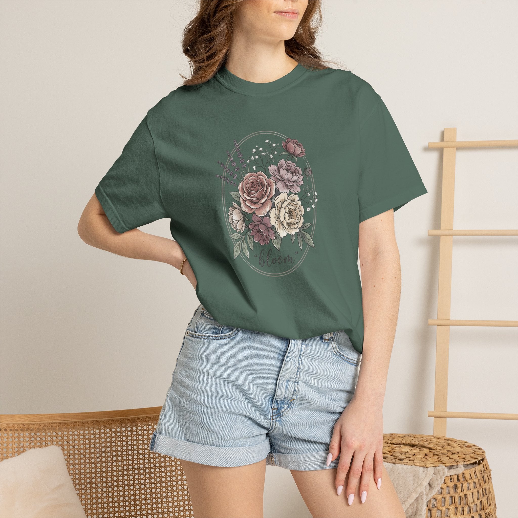 Bloom Floral T-Shirt — Vintage Rose Bouquet Tee