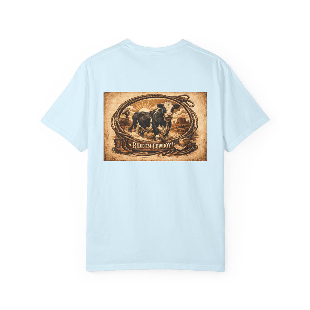 Cowboy Rodeo T-Shirt — 'Ride 'Em Cowboy' Vintage Western Graphic Tee