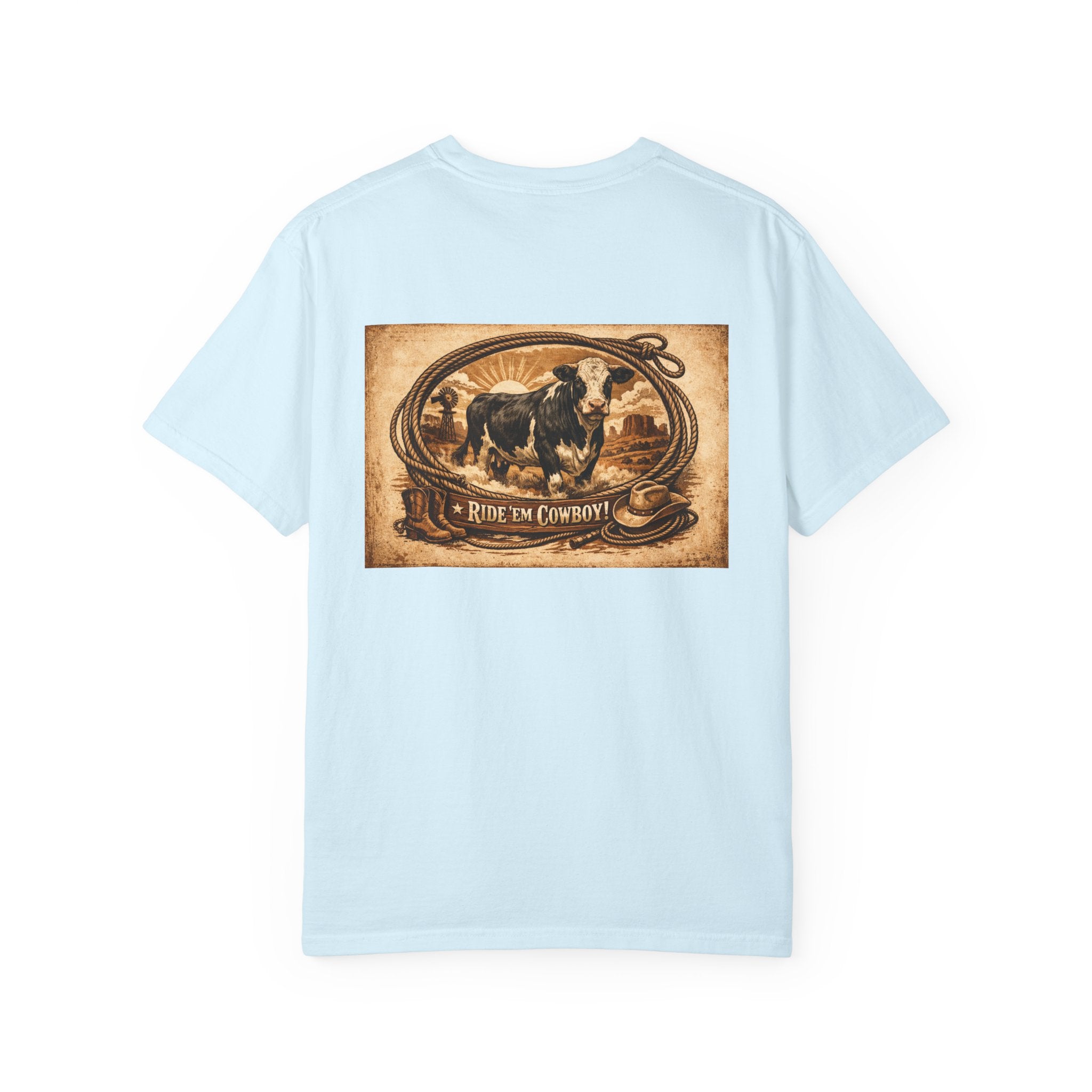 Cowboy Rodeo T-Shirt — 'Ride 'Em Cowboy' Vintage Western Graphic Tee