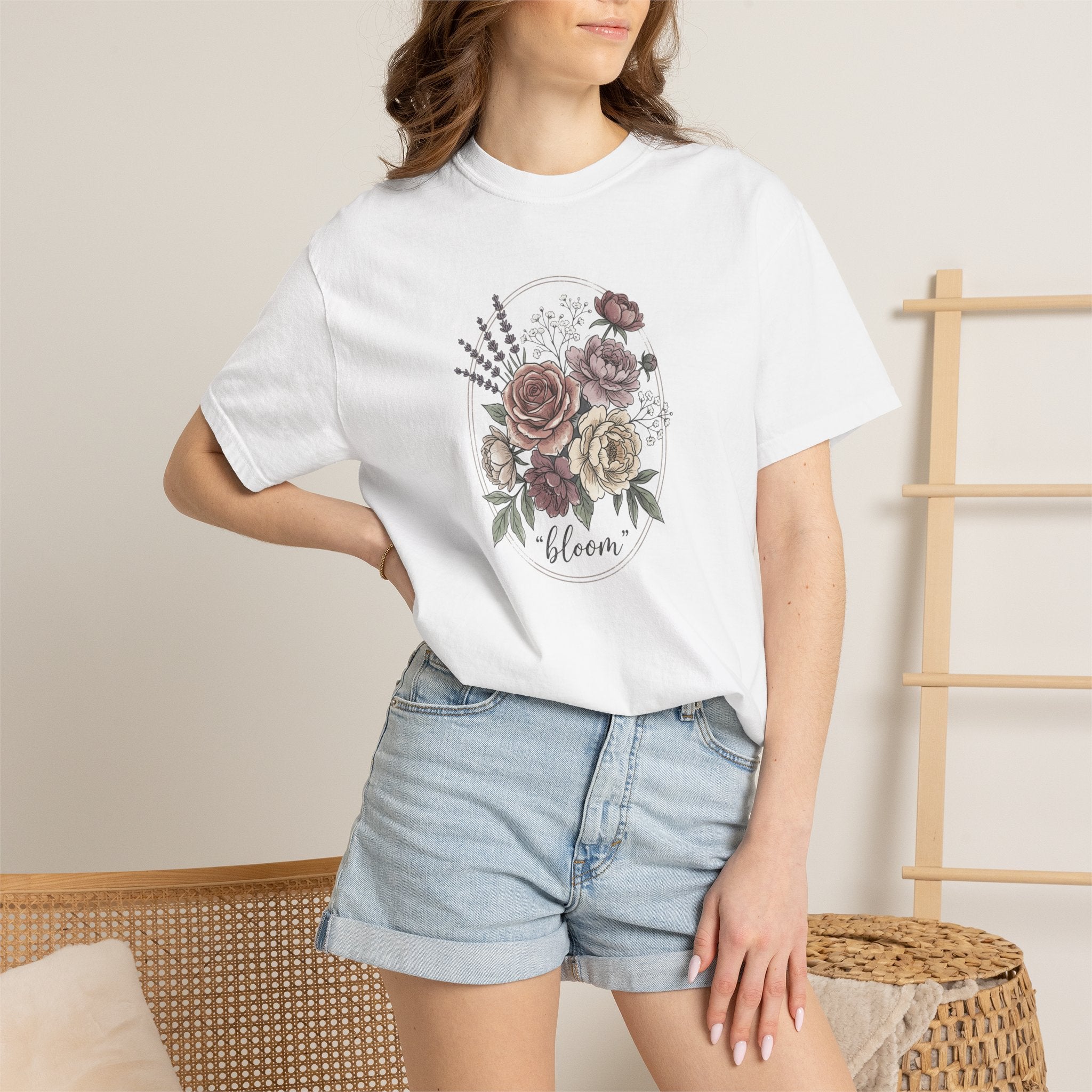 Bloom Floral T-Shirt — Vintage Rose Bouquet Tee