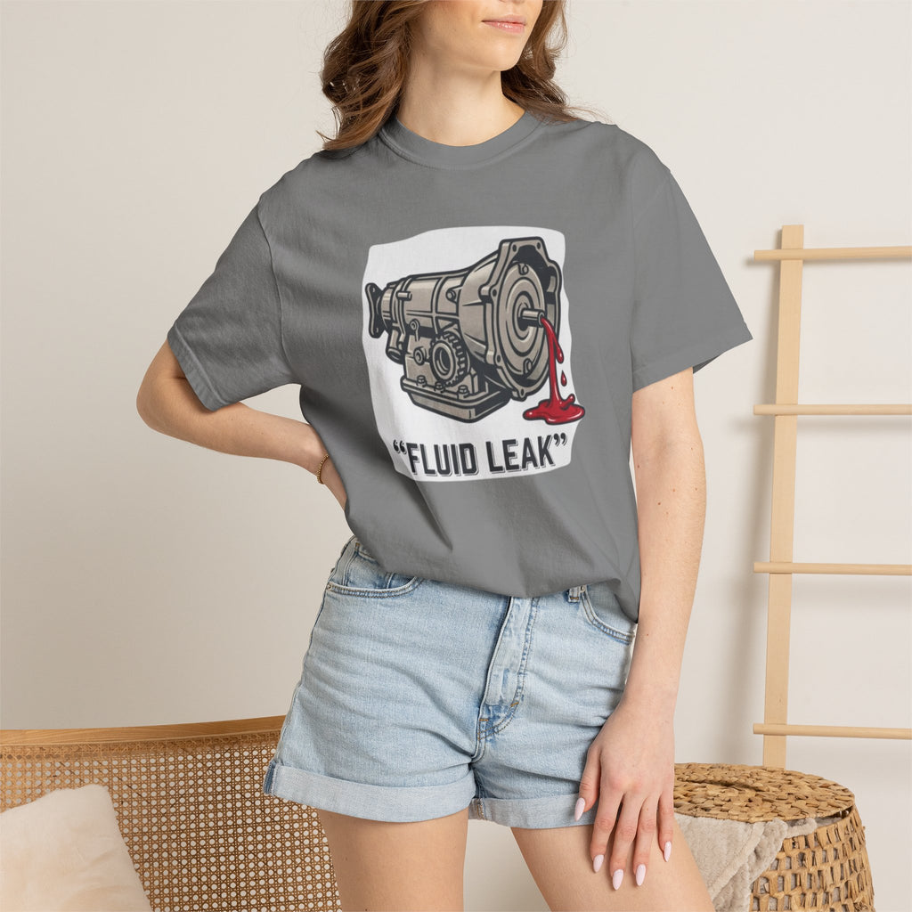 Transmission 'Fluid Leak' T-Shirt — Funny Mechanic Auto Humor Tee