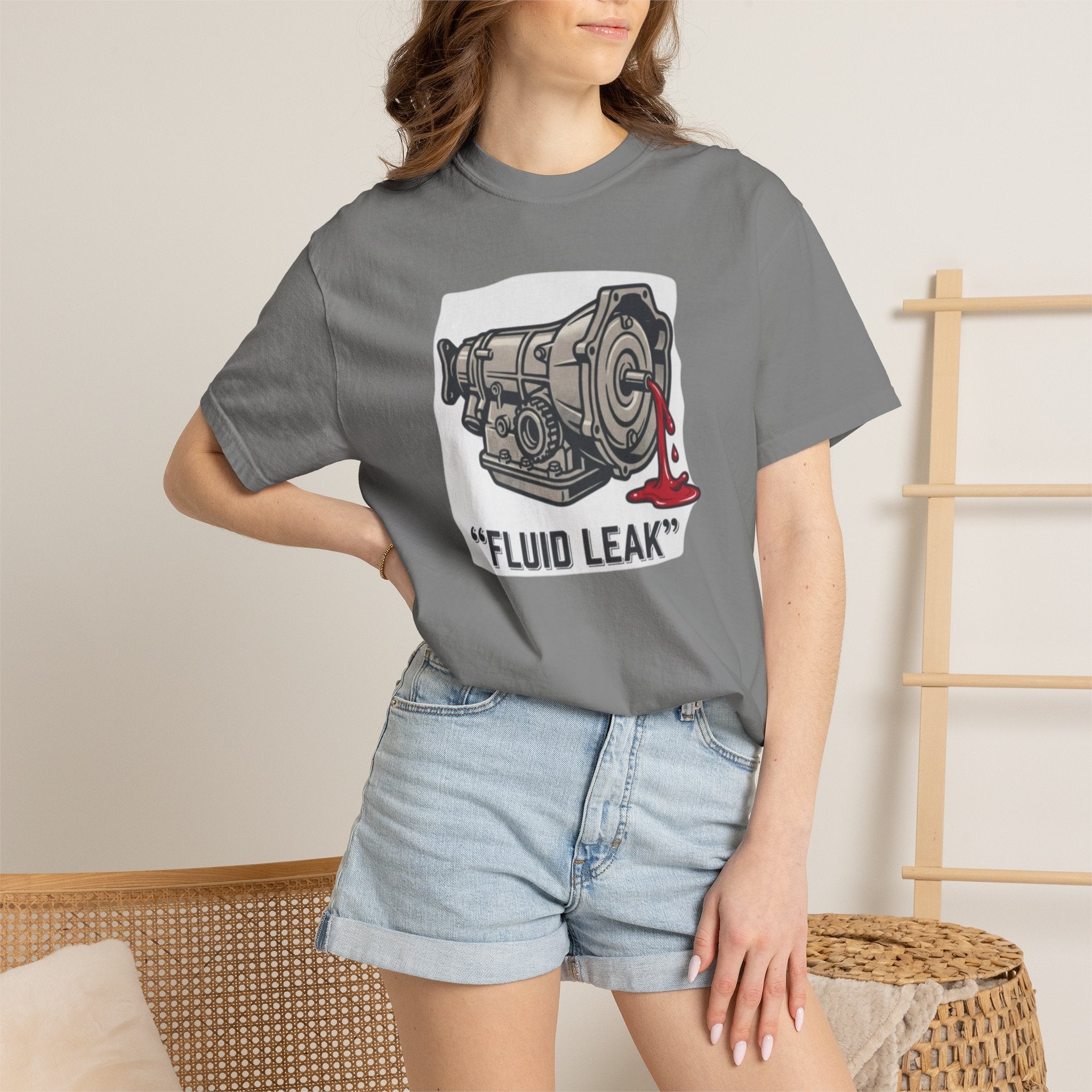 Transmission 'Fluid Leak' T-Shirt — Funny Mechanic Auto Humor Tee