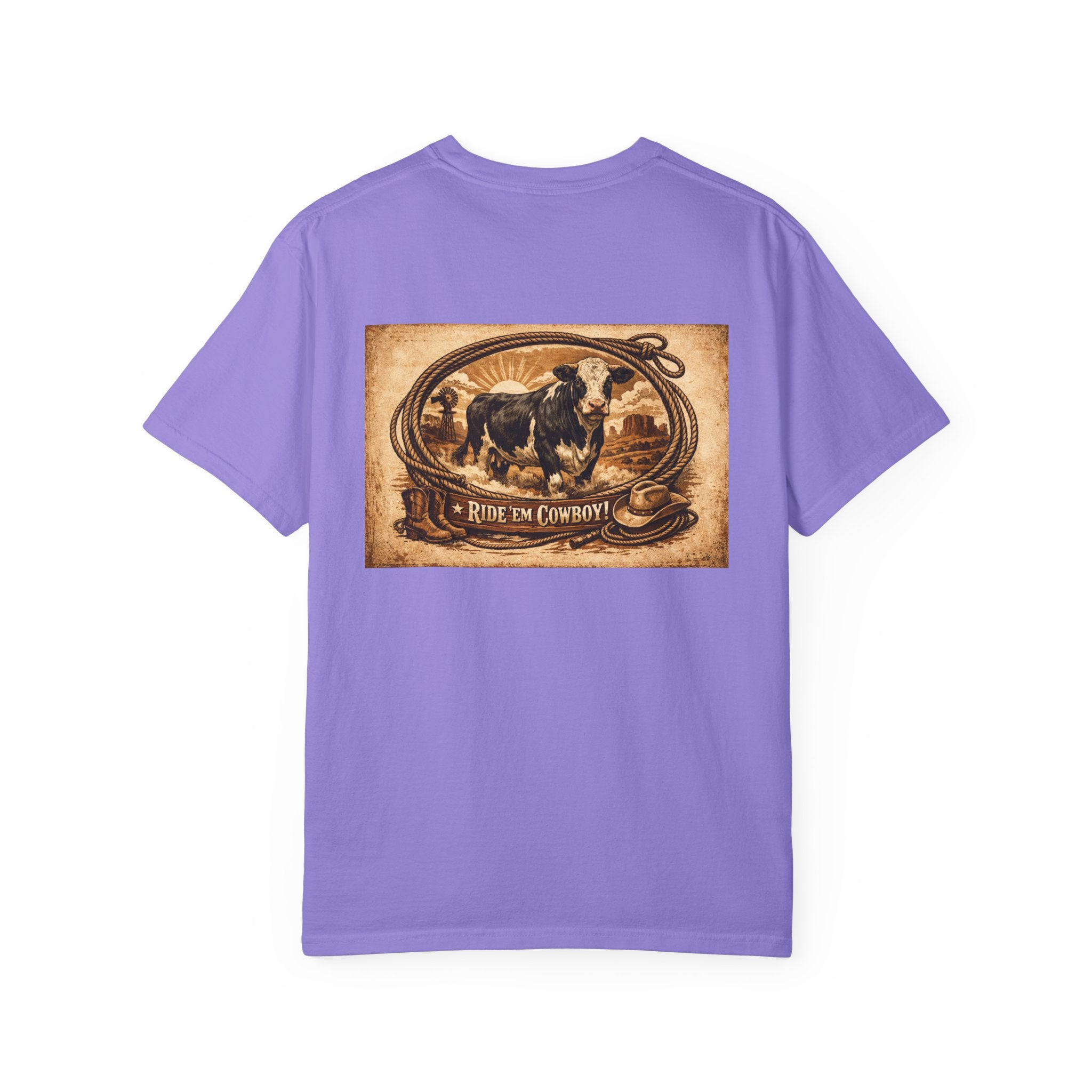 Cowboy Rodeo T-Shirt — 'Ride 'Em Cowboy' Vintage Western Graphic Tee