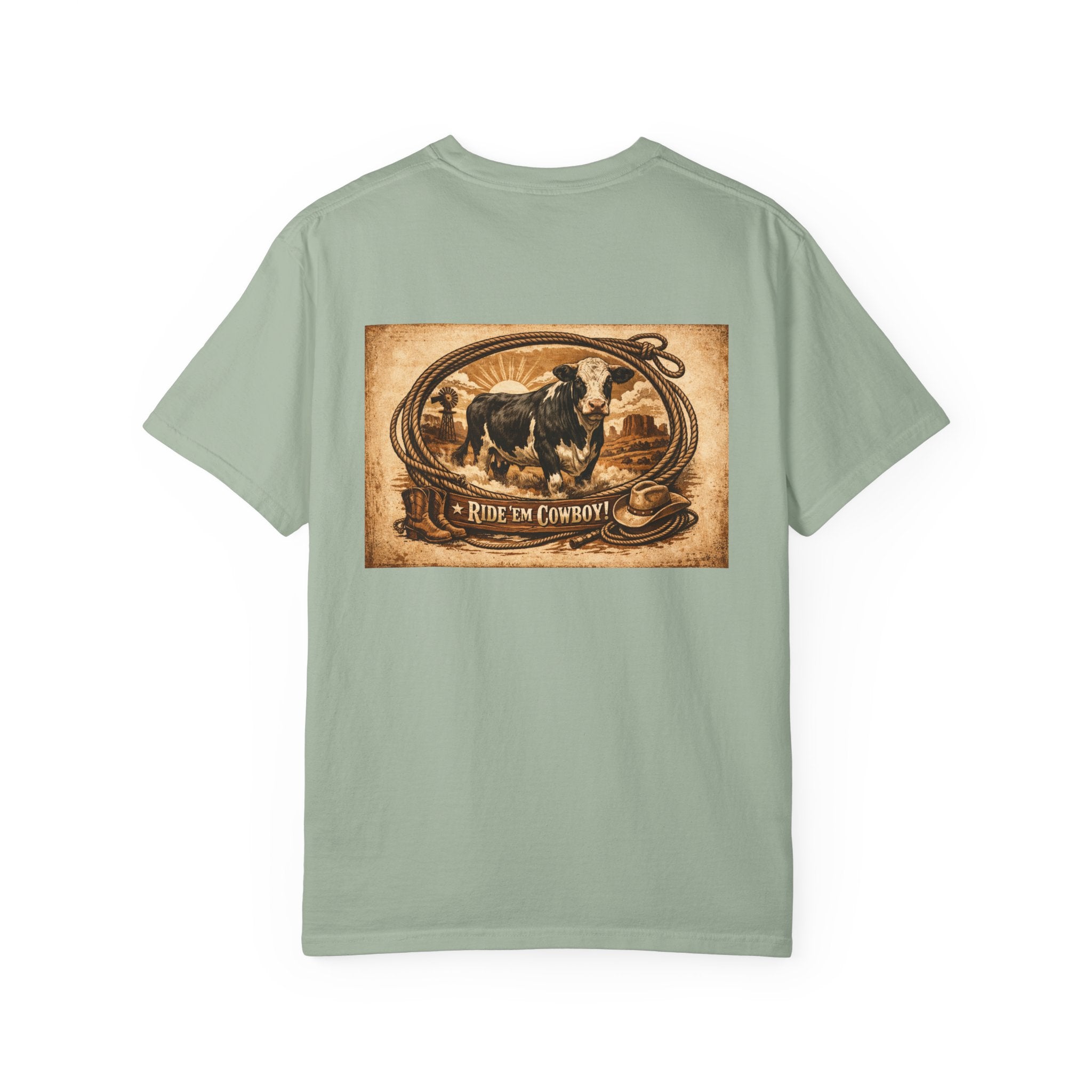 Cowboy Rodeo T-Shirt — 'Ride 'Em Cowboy' Vintage Western Graphic Tee