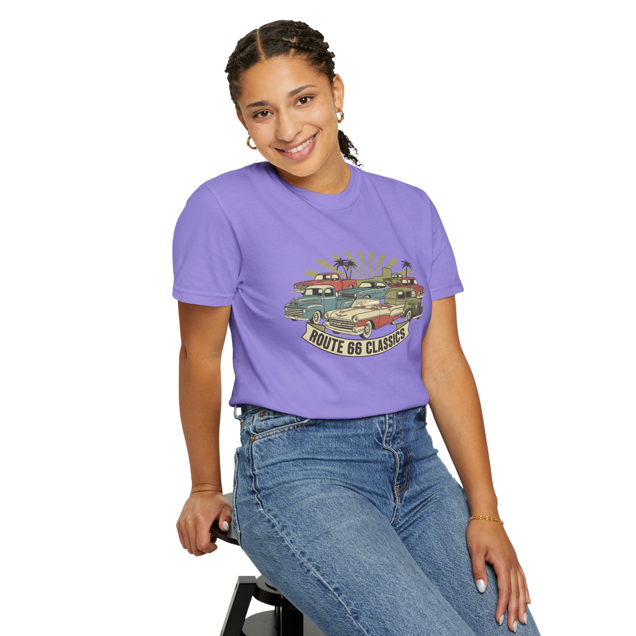 Route 66 Classics T-Shirt — Vintage Classic Car Road Trip Tee