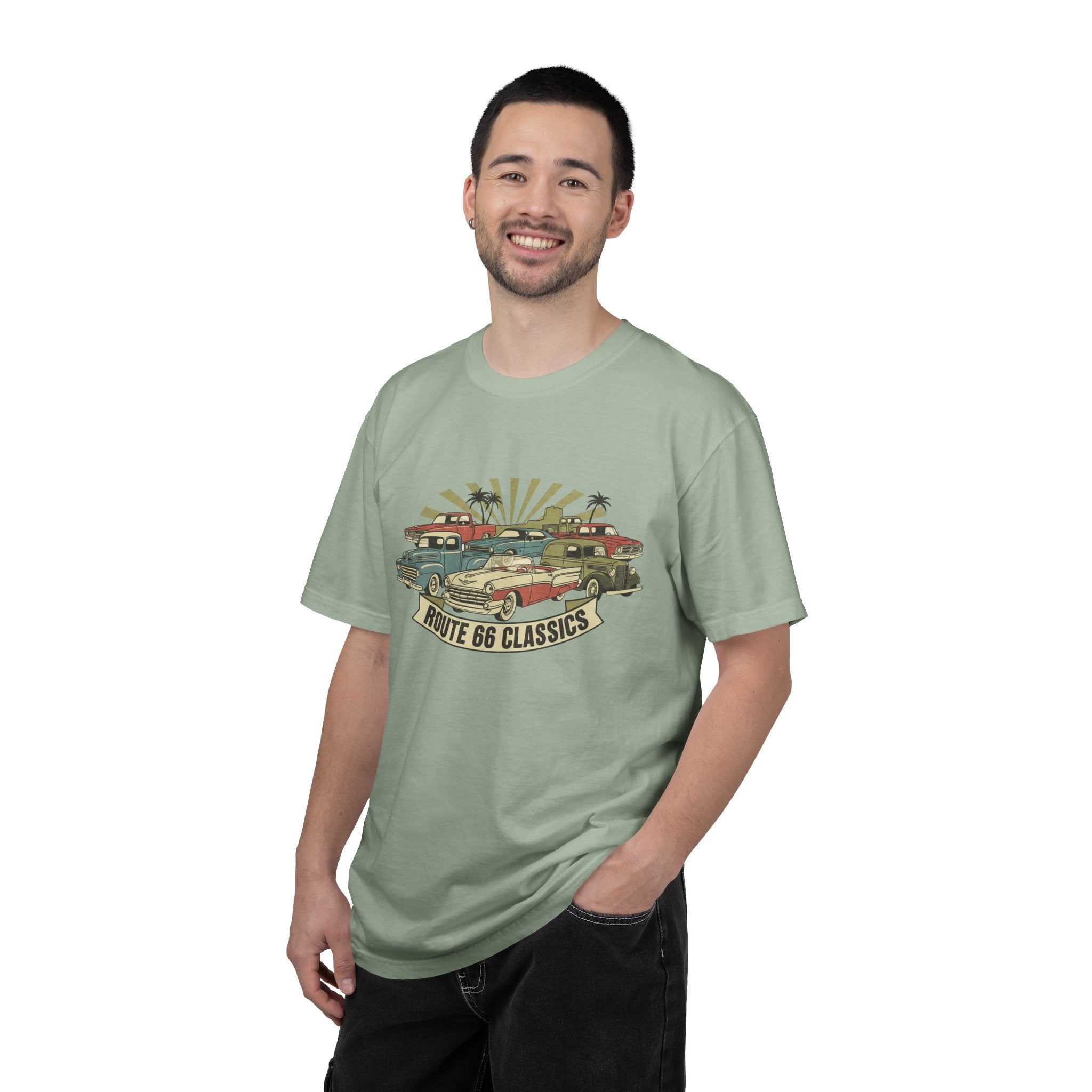 Route 66 Classics T-Shirt — Vintage Classic Car Road Trip Tee
