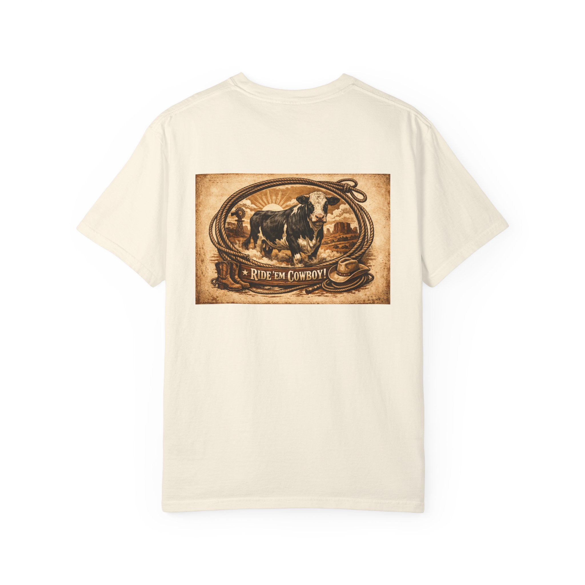 Cowboy Rodeo T-Shirt — 'Ride 'Em Cowboy' Vintage Western Graphic Tee