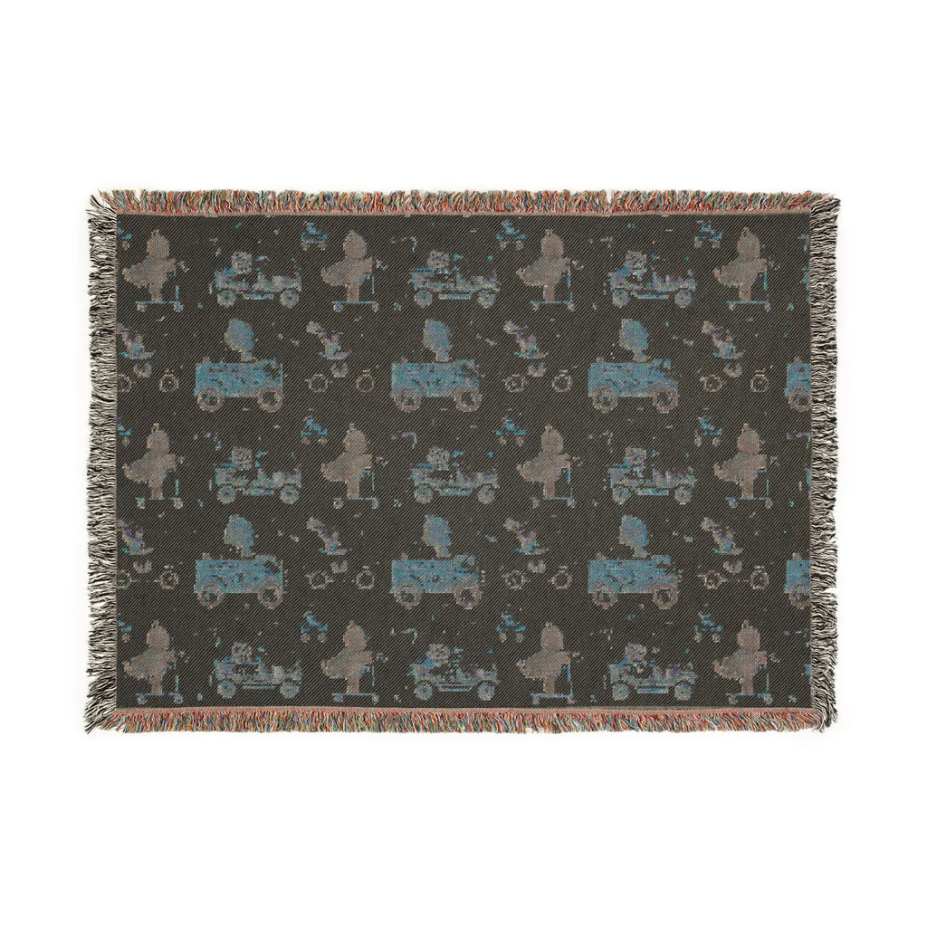 Cozy Camper Woven Blanket — Retro Camper & Stars Throw