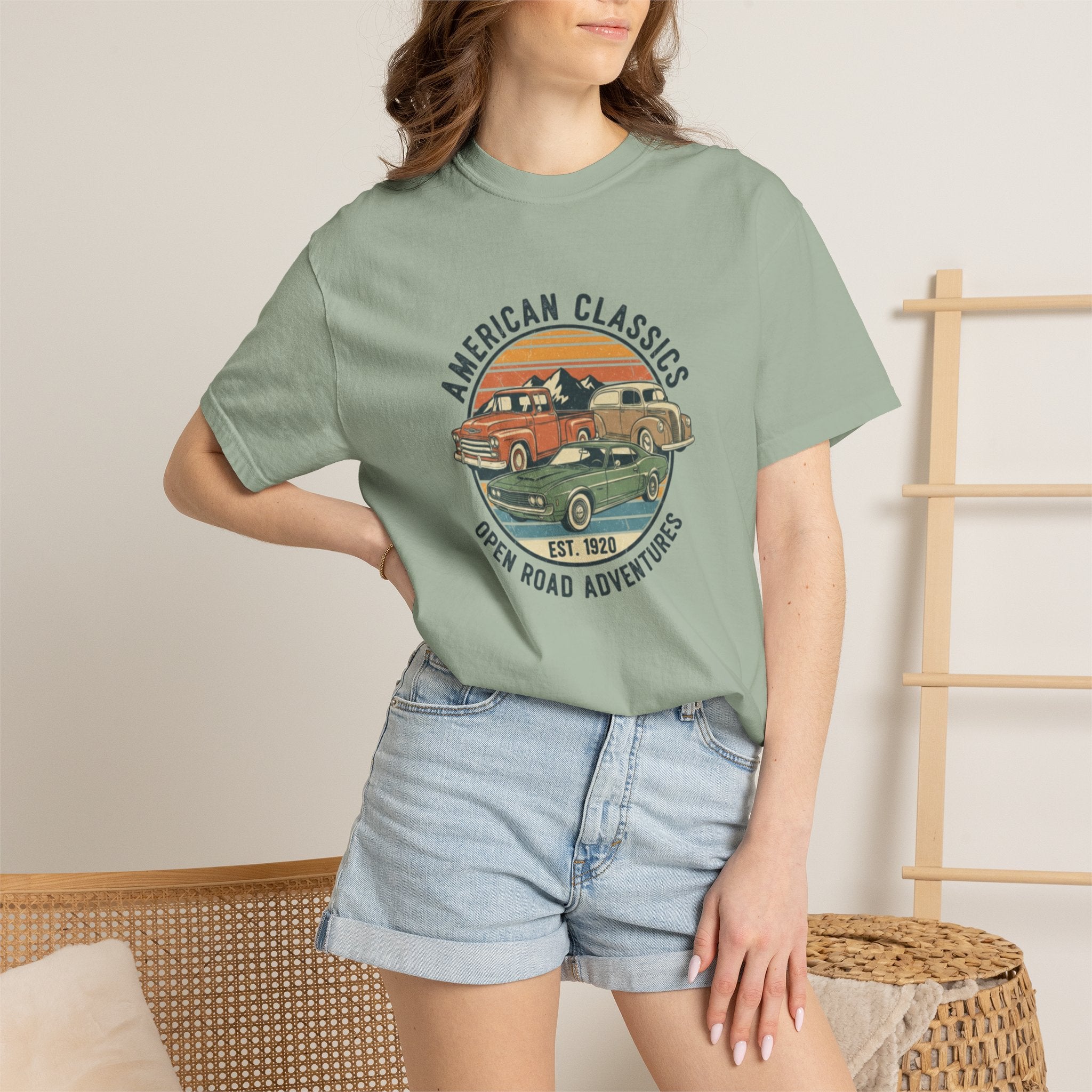 American Classics T-Shirt — 'Open Road Adventures' Vintage Truck Graphic