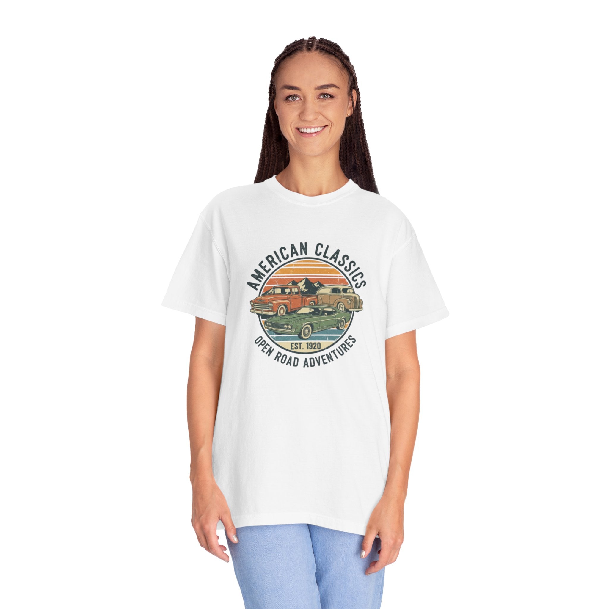 American Classics T-Shirt — 'Open Road Adventures' Vintage Truck Graphic