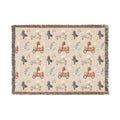 Cozy Camper Woven Blanket — Retro Camper & Stars Throw