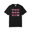 Pink Bow Pattern T-Shirt — Cute Ribbon Graphic Tee