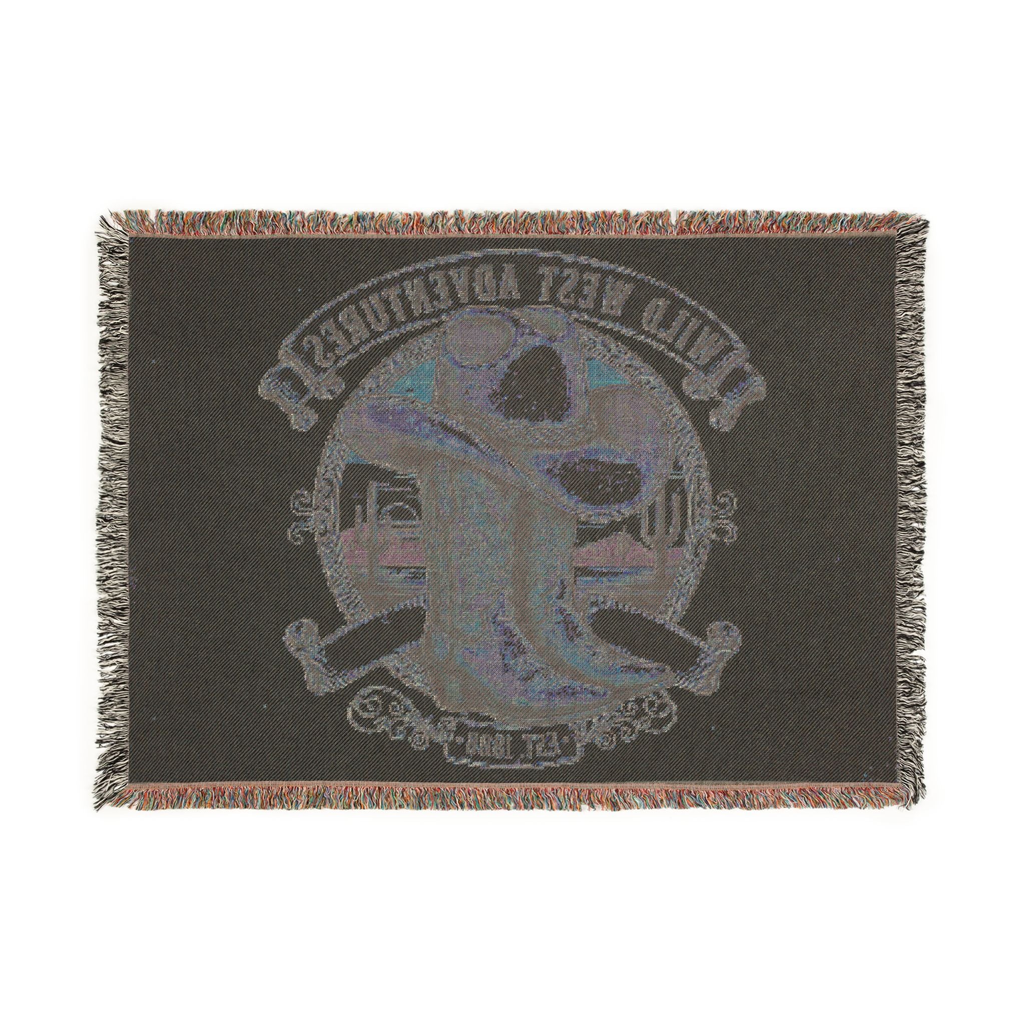 Western Adventure Woven Blanket — Cowboy Boots & Hat Throw