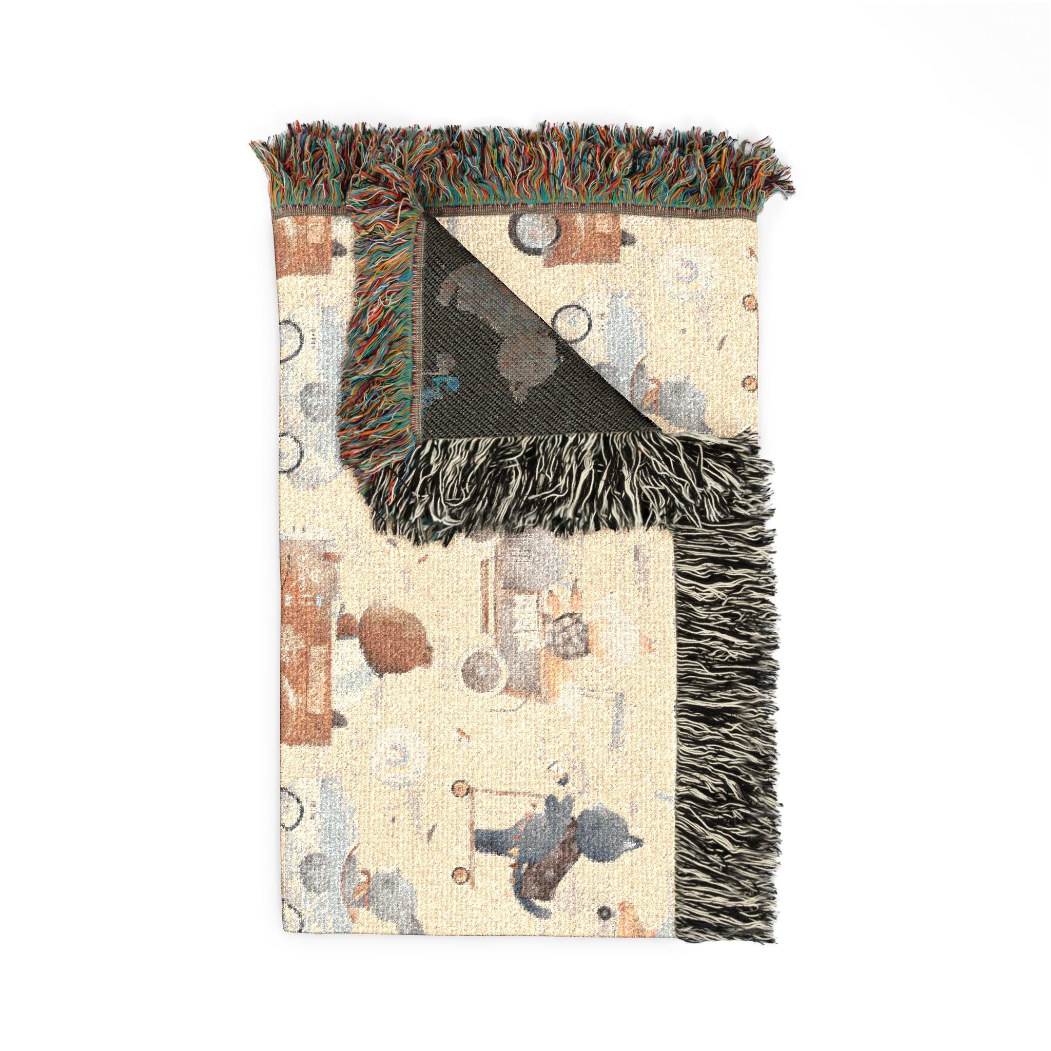 Cozy Camper Woven Blanket — Retro Camper & Stars Throw