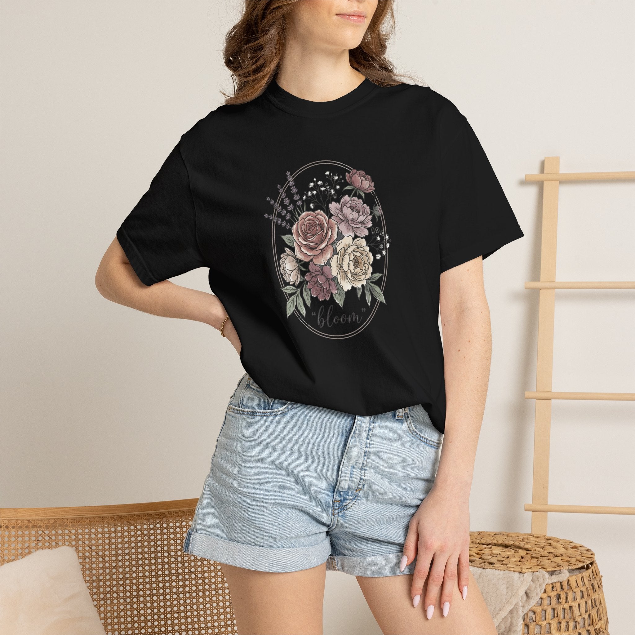 Bloom Floral T-Shirt — Vintage Rose Bouquet Tee