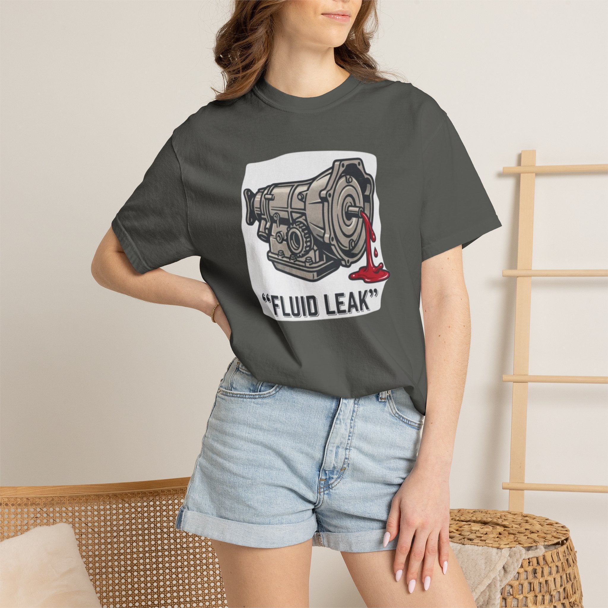 Transmission 'Fluid Leak' T-Shirt — Funny Mechanic Auto Humor Tee